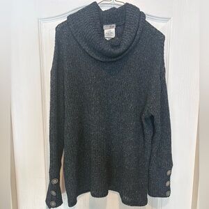 Zoē Cozy Cowl Neck Women's Sweater with Button Cuff